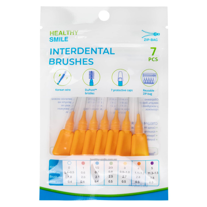 Healthy Smile міжзубні йоржики, 1.1 мм ISO 4, 7 шт